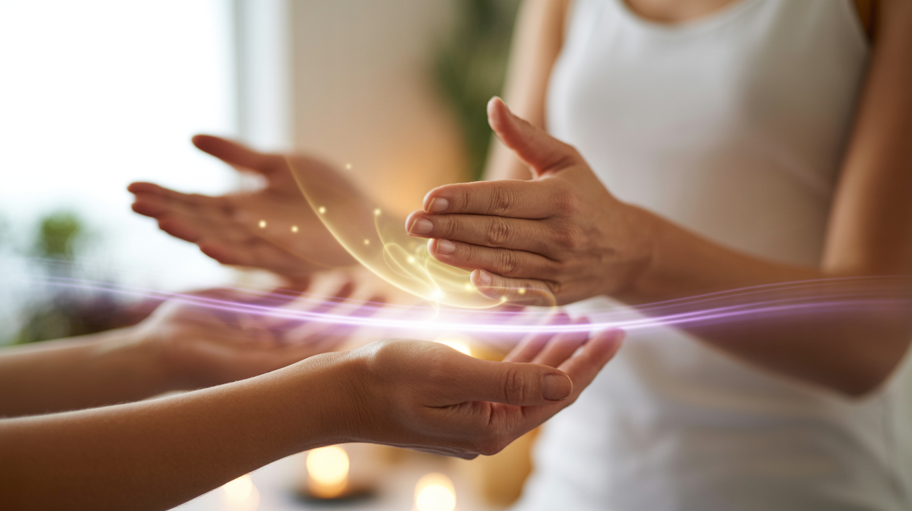 Reiki energy healing in light
