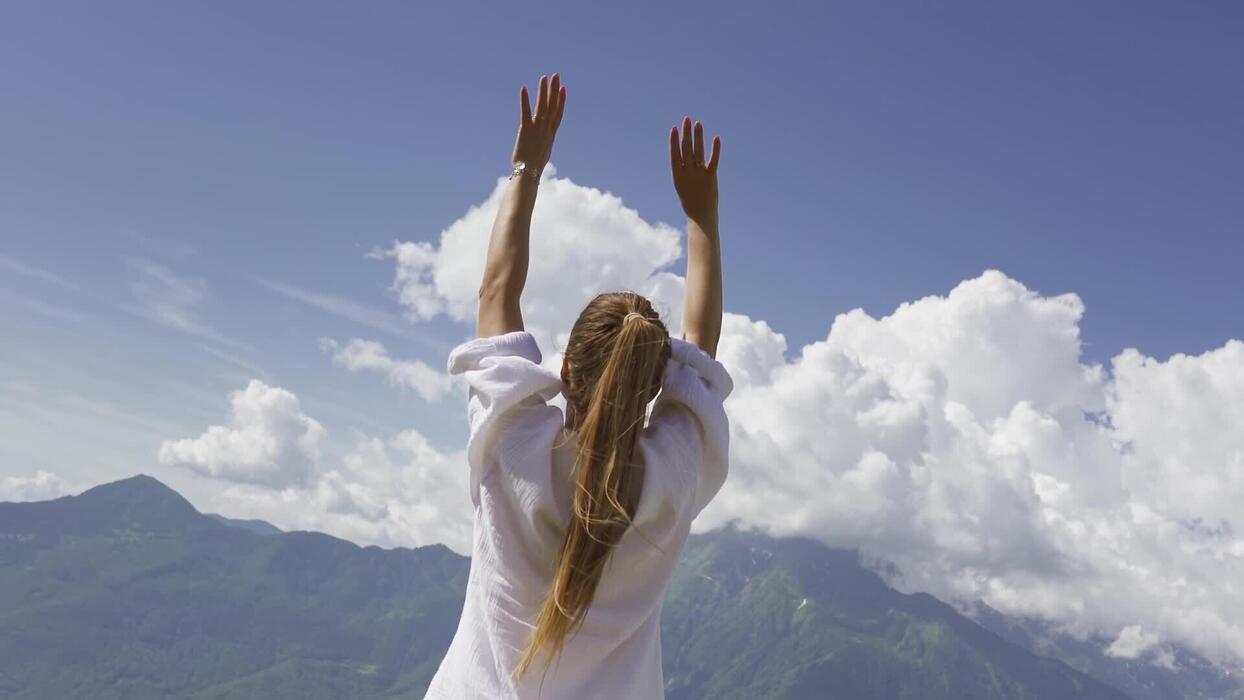 Inspiring mountain top view